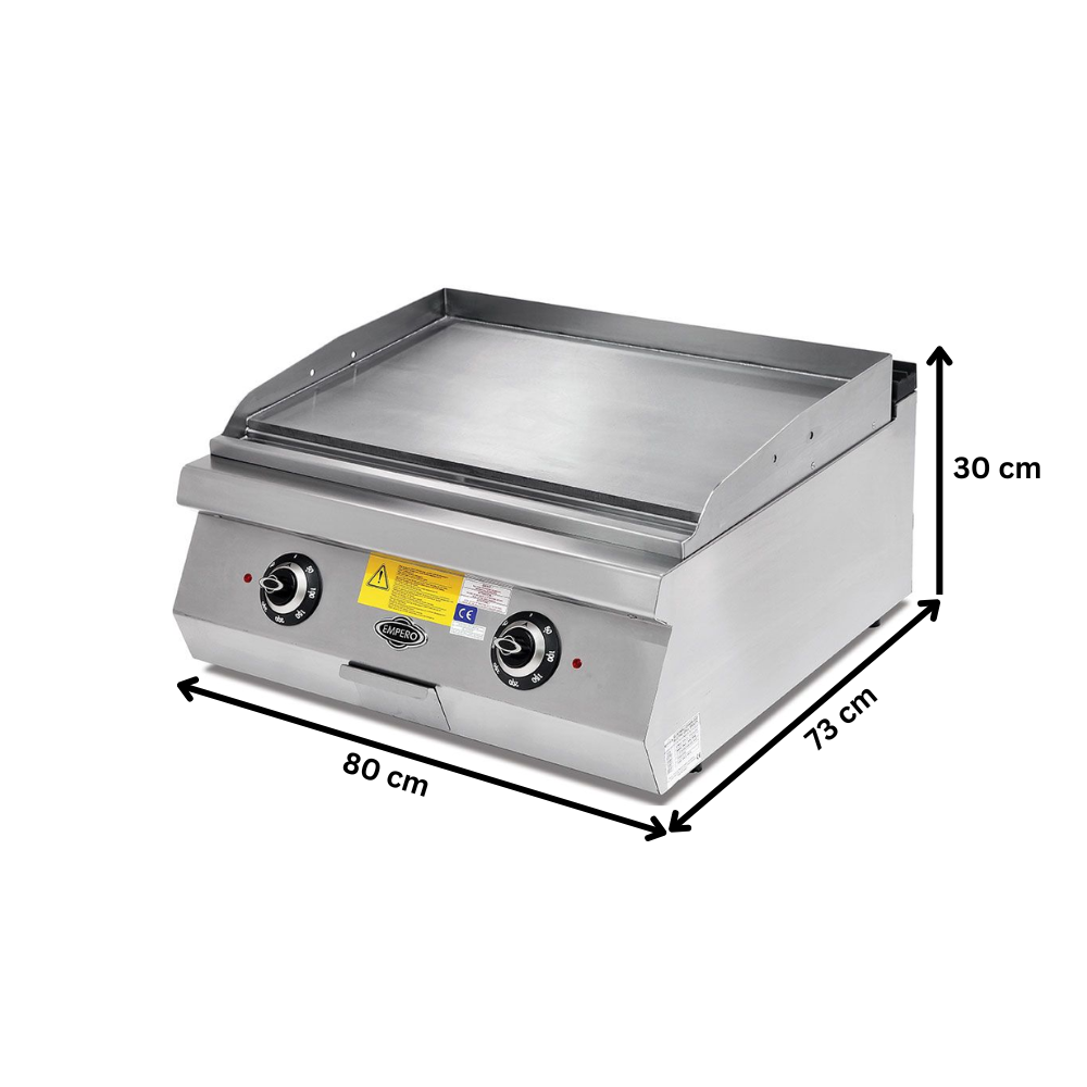 Grill electric profesional, inox, cu suprafata neted PLUS, 80*73*30 cm - 1