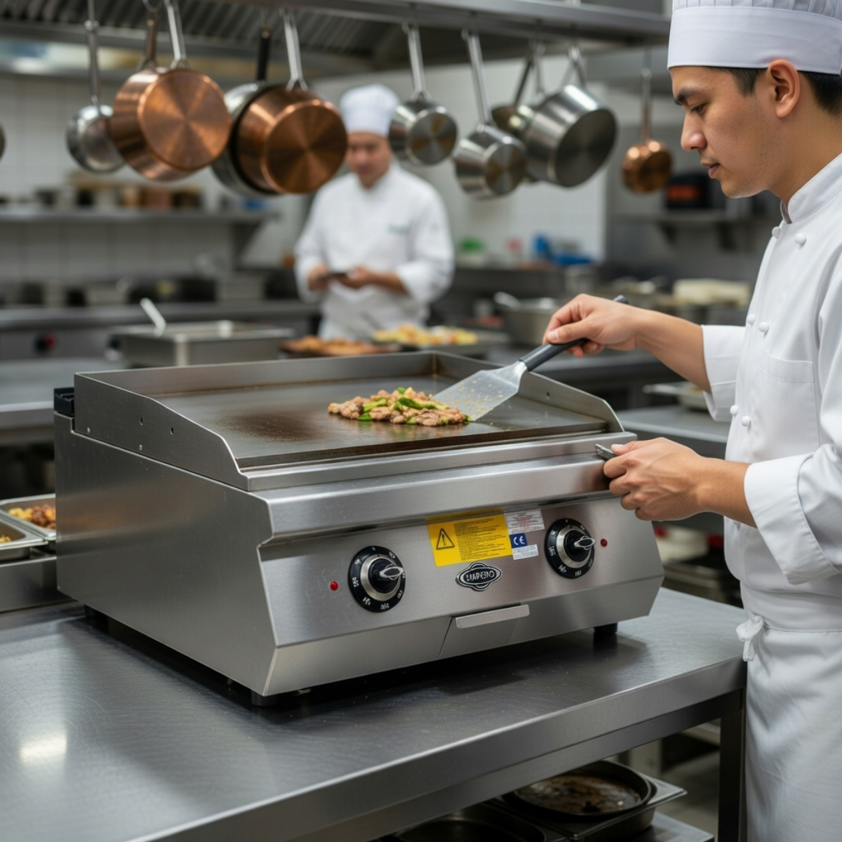 Grill electric profesional, inox, cu suprafata neted PLUS, 80*73*30 cm - 2