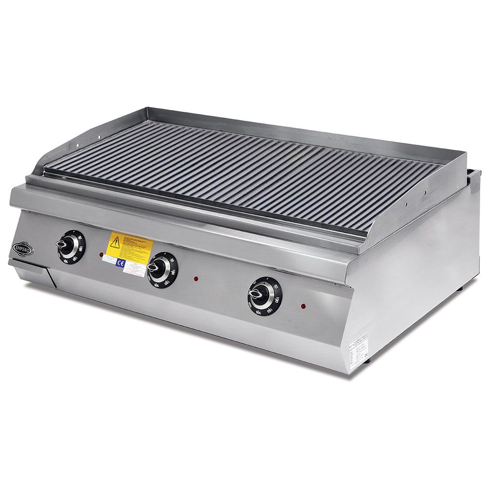 Grill electric profesional, inox, cu suprafata striata PLUS, 120*73*30 cm - 0