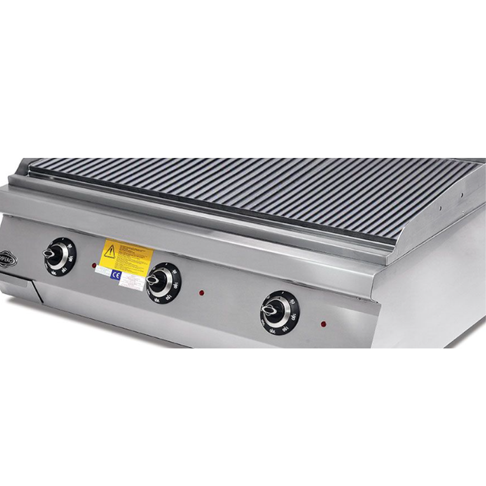Grill electric profesional, inox, cu suprafata striata PLUS, 120*73*30 cm - 1