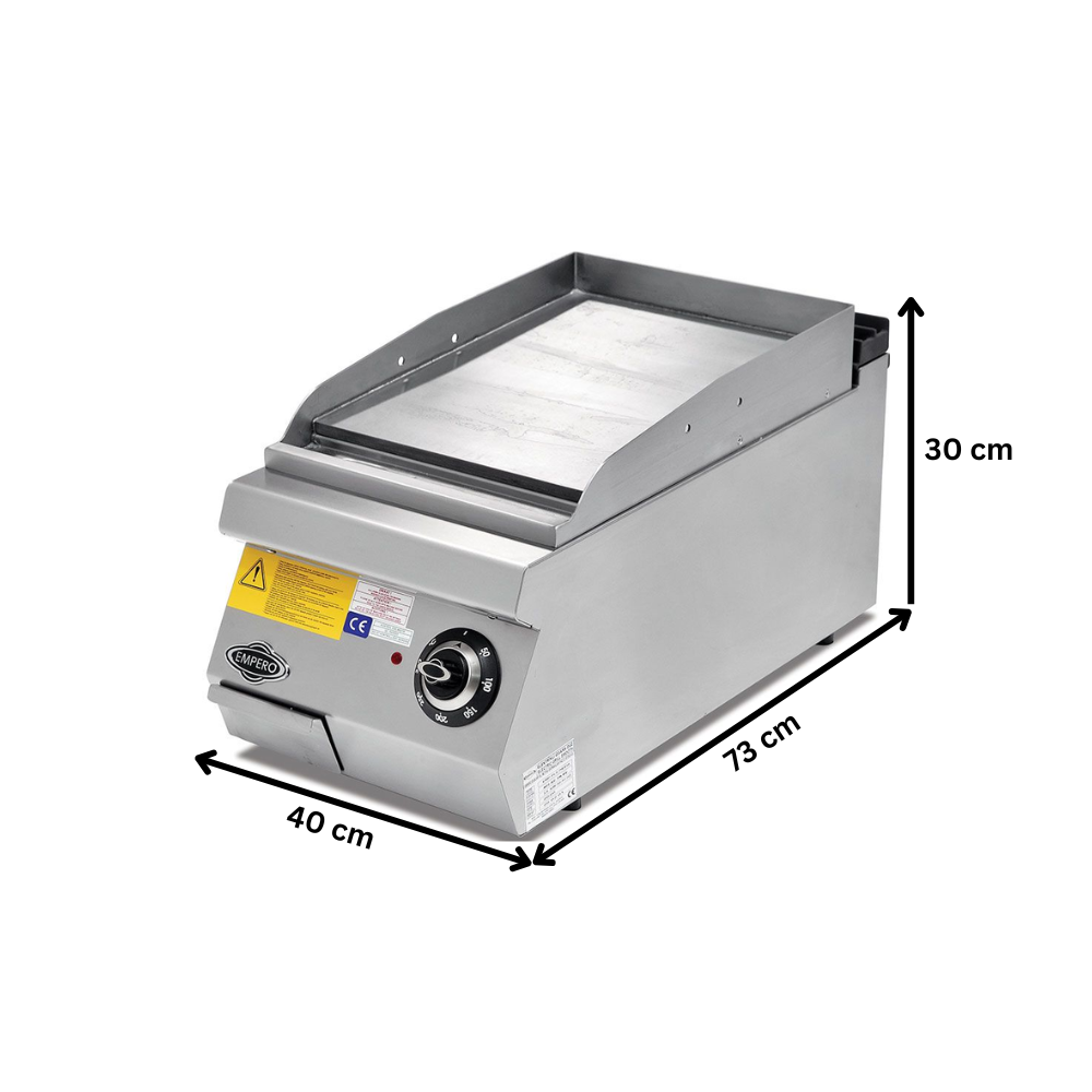 Grill electric profesional, inox, cu suprafata neteda cromata PLUS, 40*73*30 cm - 1