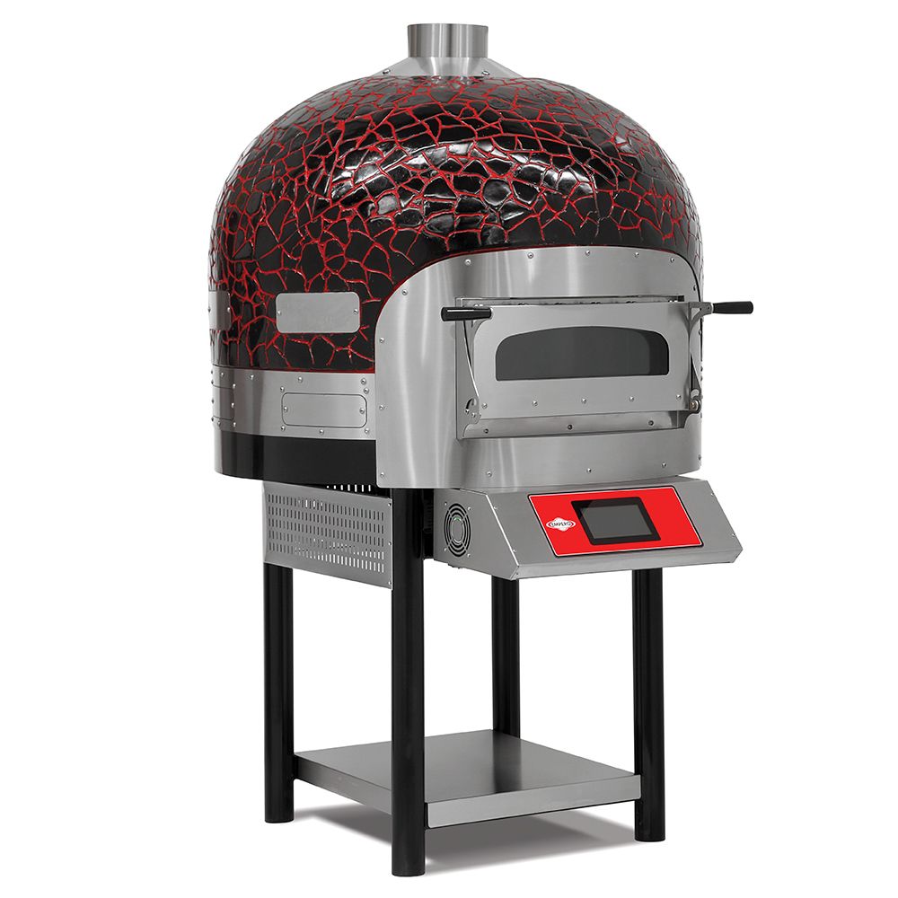 Cuptor profesional electric traditional, rotativ cu panou de control digital - 75 pizza/h - 2