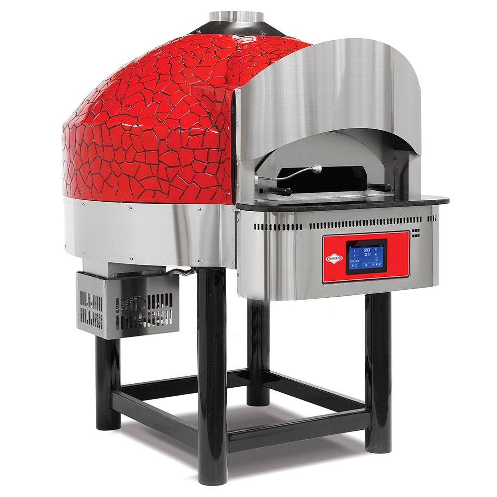 Cuptor profesional traditional, rotativ, pe gaz cu panou de control digital - 75 pizza/h - 0