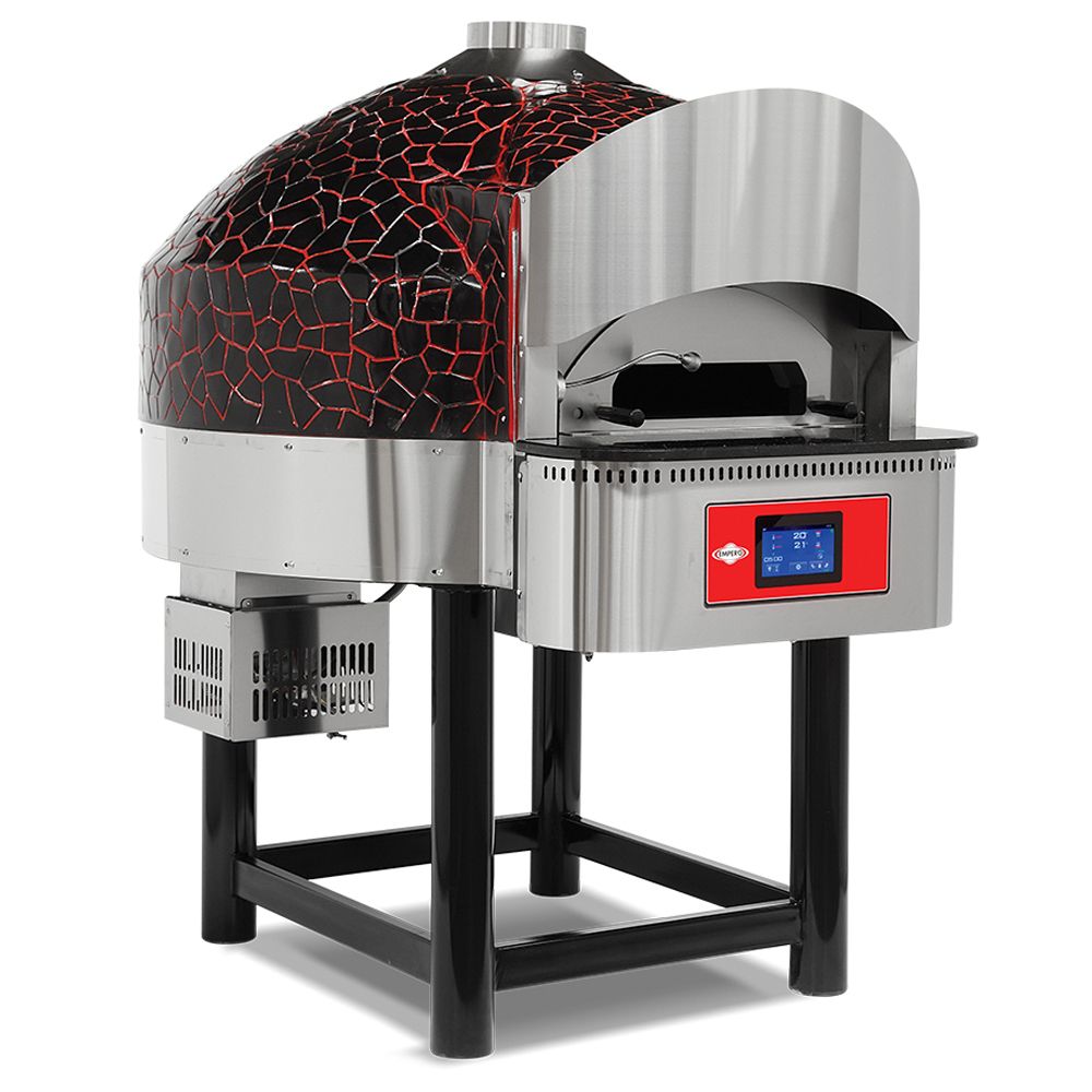 Cuptor profesional traditional, rotativ, pe gaz cu panou de control digital - 75 pizza/h - 1