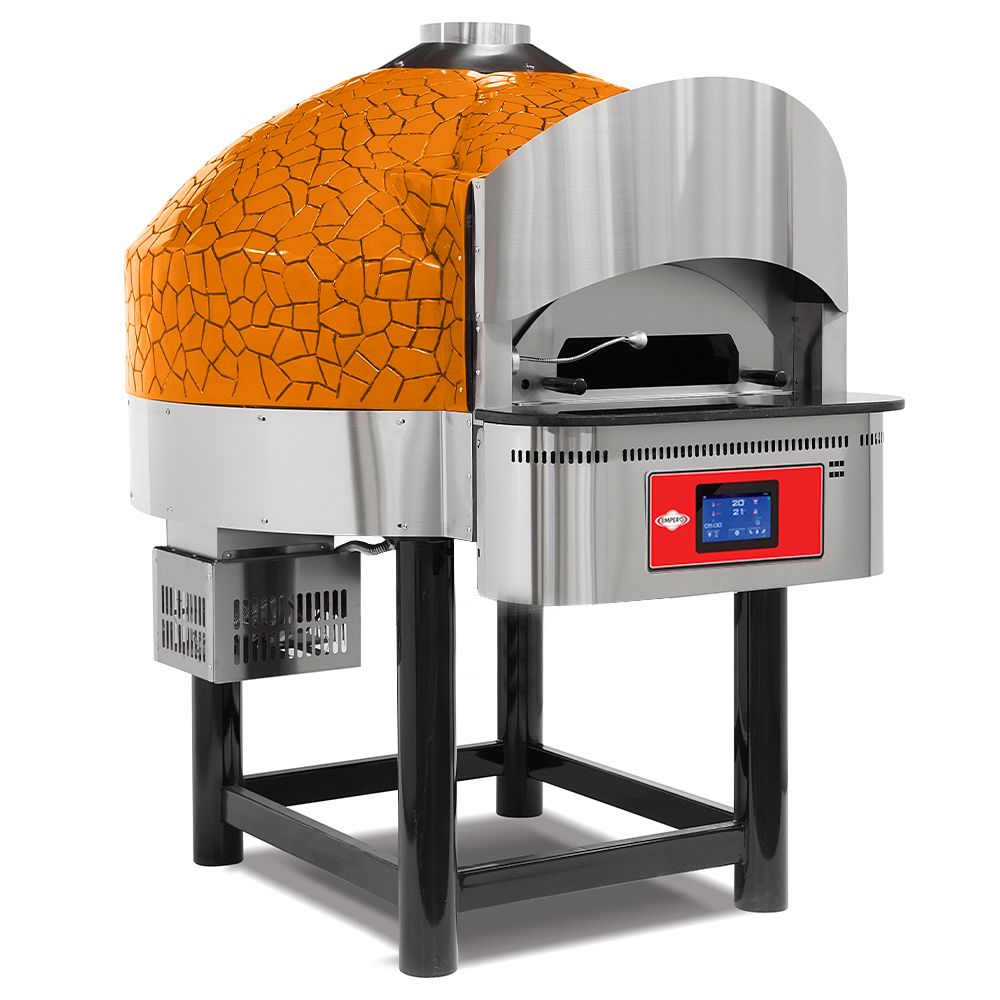 Cuptor profesional traditional, rotativ, pe gaz cu panou de control digital - 75 pizza/h - 2