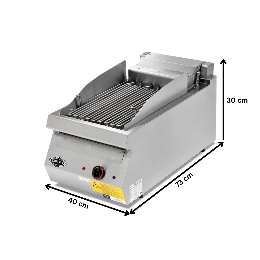 Grill electric profesional, inox, cu steamer PLUS, 40*73*30 cm - 1