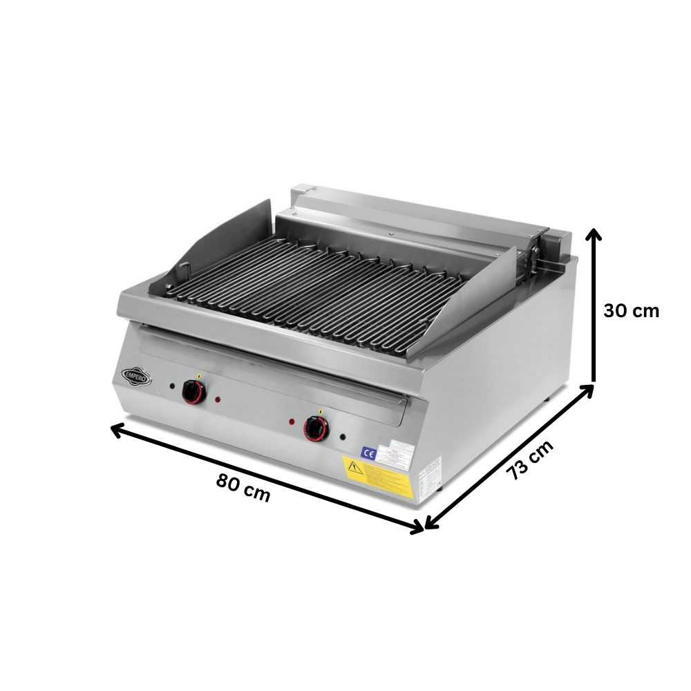 Grill electric profesional, inox, cu suprafata cu steamer PLUS,  80*73*30 cm - 1