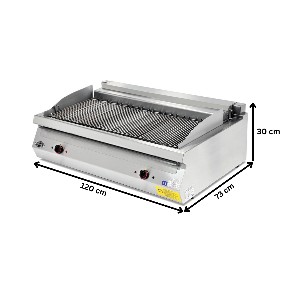 Grill electric profesional, inox, cu steamer PLUS, 120*73*30 cm - 2