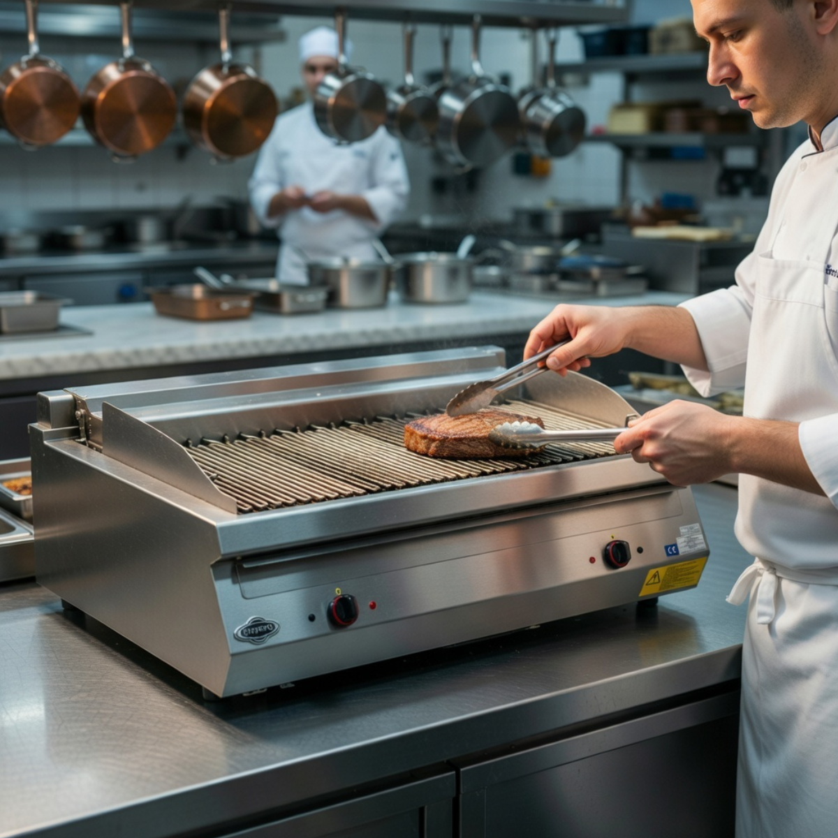 Grill electric profesional, inox, cu steamer PLUS, 120*73*30 cm - 3