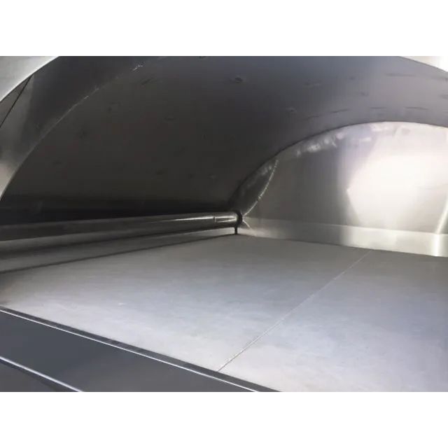 Cuptor profesional pentru pizza, cu samota si alimentare pe gaz, capacitate 12 pizza 30 cm - Negru - 3