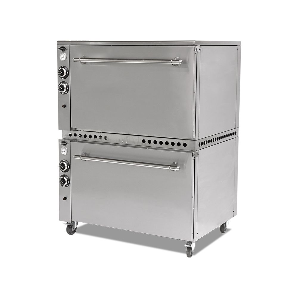 Cuptor profesional, inox, tip protap, cu rezistente electrice si flacara dubla pe gaz, pentru miel, ied, capra, oaie si berbec - 0