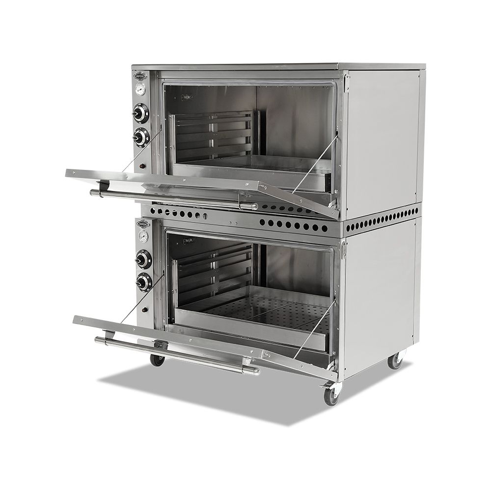 Cuptor profesional, inox, tip protap, cu rezistente electrice si flacara dubla pe gaz, pentru miel, ied, capra, oaie si berbec - 1