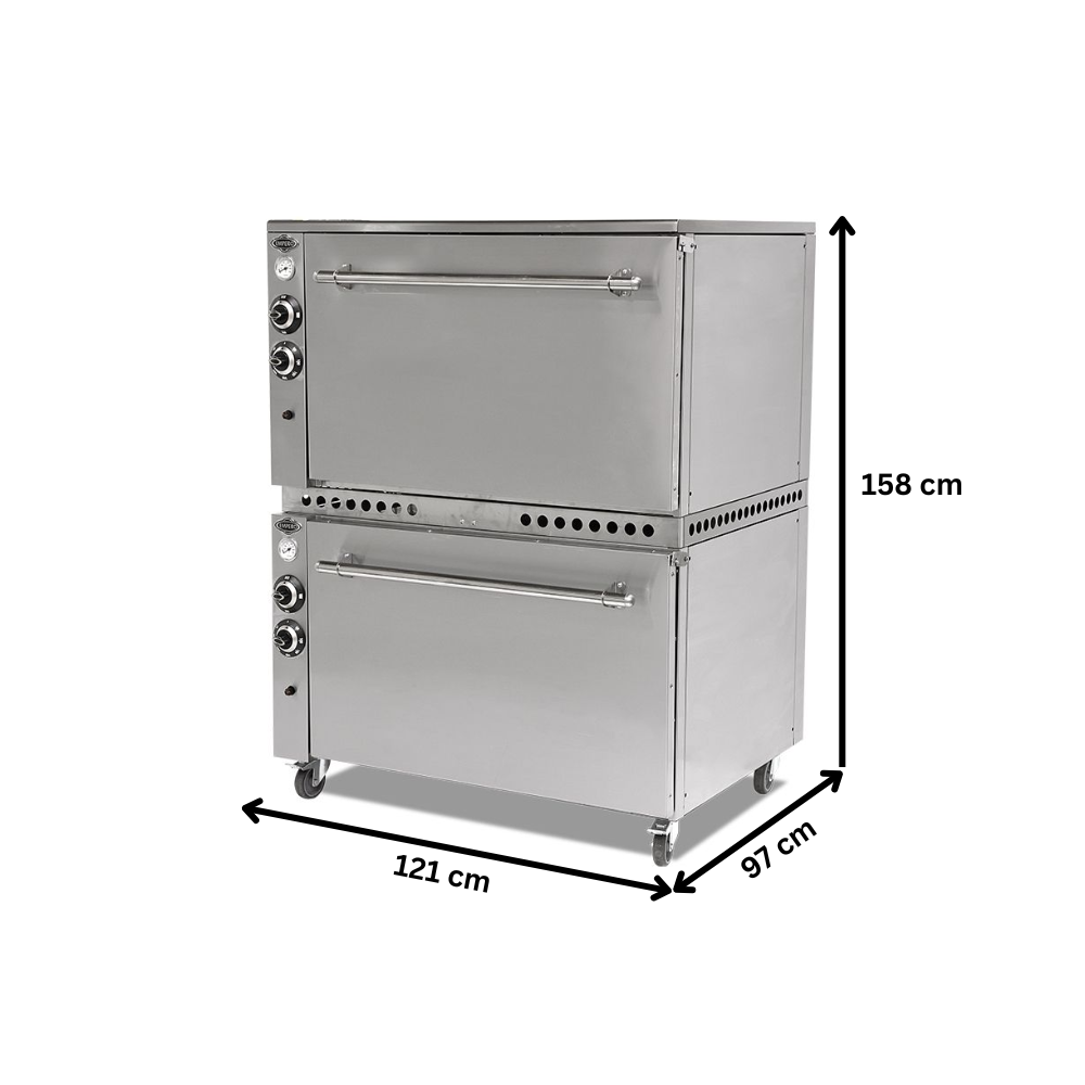 Cuptor profesional, inox, tip protap, cu rezistente electrice si flacara dubla pe gaz, pentru miel, ied, capra, oaie si berbec - 2