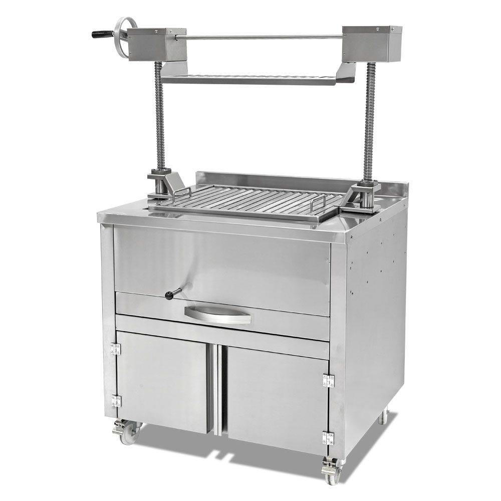 Grill profesional pe carbuni naturali, 94*80*90/1685 cm - 1