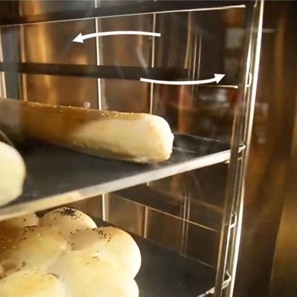 Cuptor profesional brutarie / patiserie rotativ electric din inox cu convectie si dospitor - 10 tavi 40*60 - 2