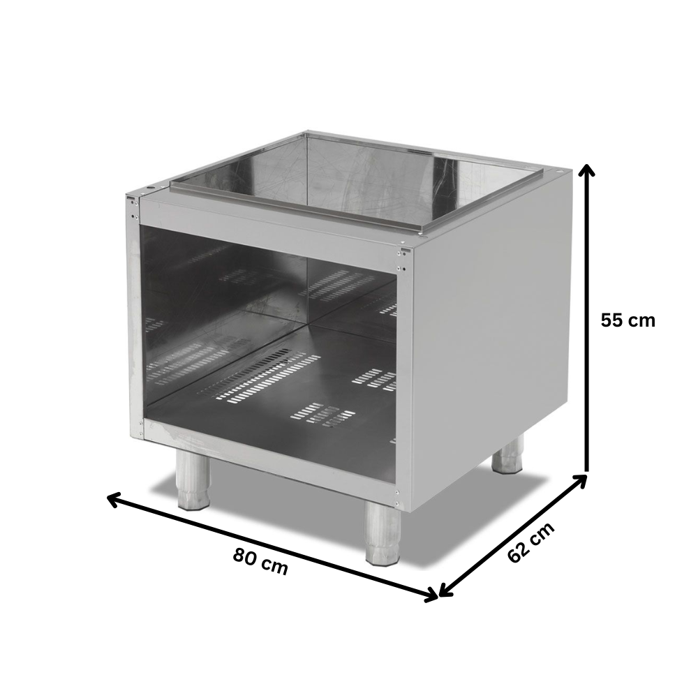 Dulap neutru dublu deschis PLUS, inox, 80*62*55 cm - 1