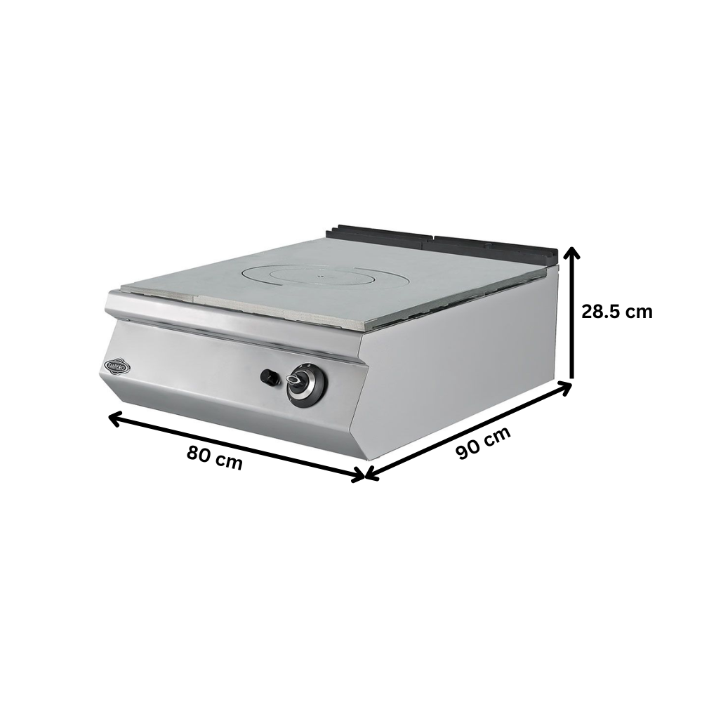 Masina de gatit pe gaz, inox, cu placa radianta PLUS, 80*90*28.5 cm - 1