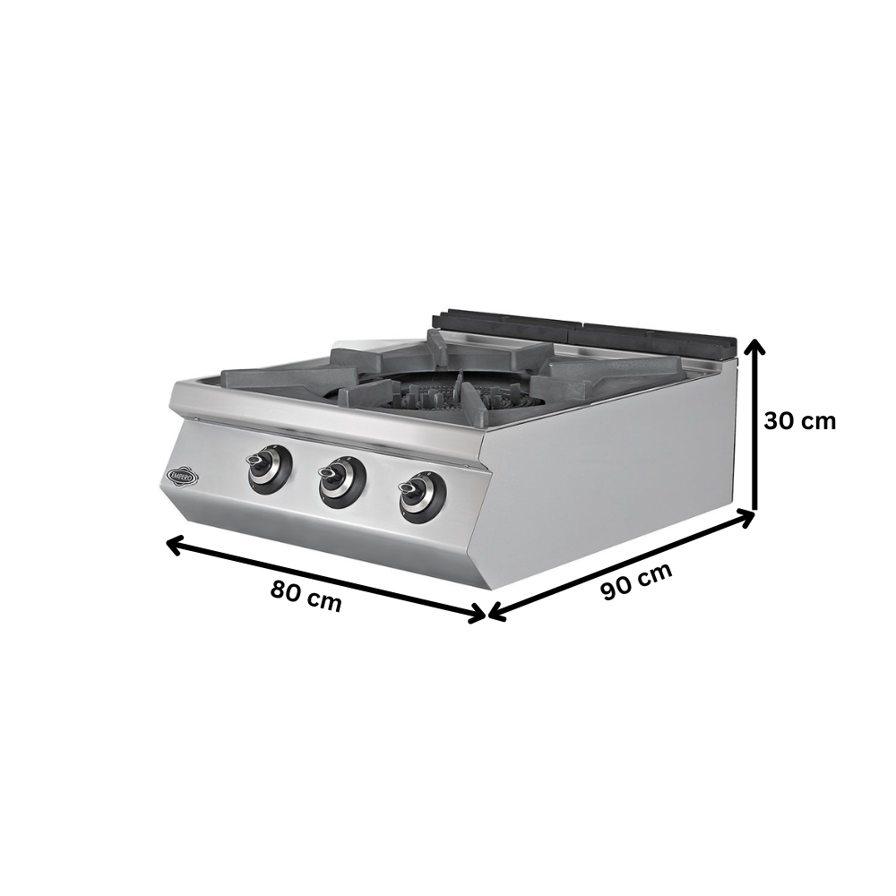 Masina de gatit pe gaz, inox, cu 1 arzator mare PLUS, 80*90*30 cm - 1