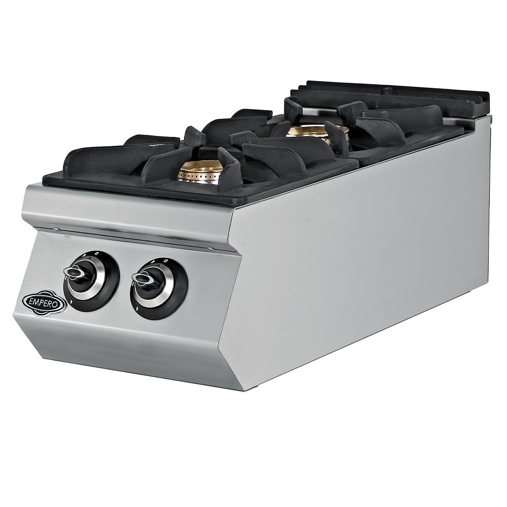 Masina de gatit pe gaz, inox, cu 2 arzatoare PLUS, 40*90*30 cm - 0