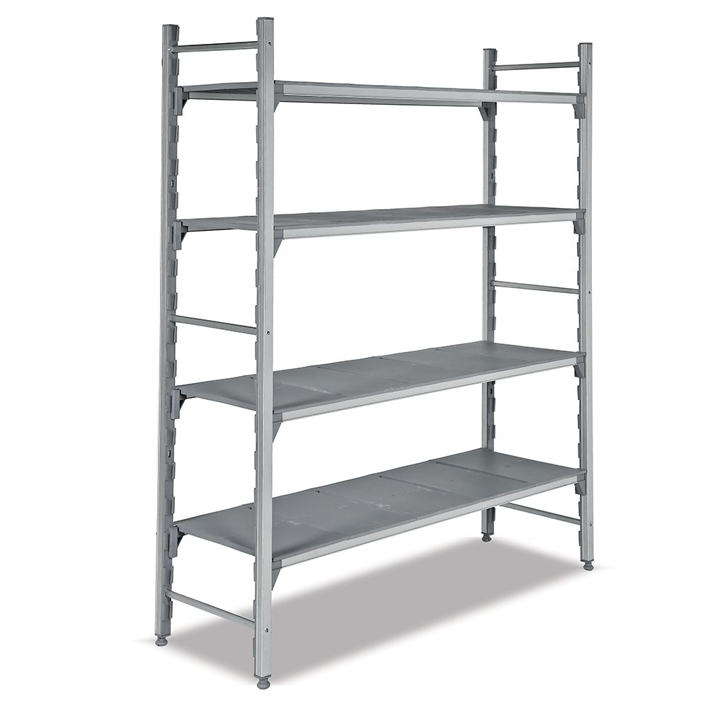 Raft depozitare cu 4 polite netede din polipropilena 497*60 cm - 0