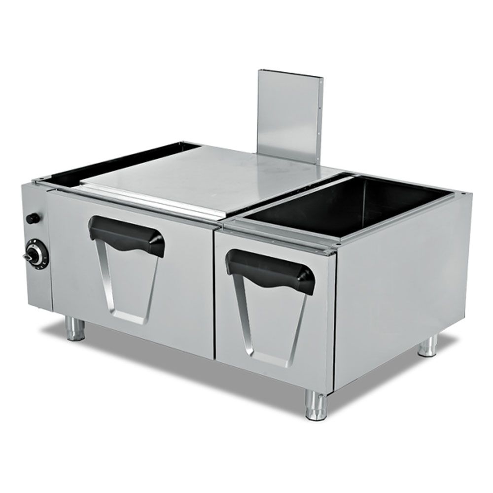 Cuptor profesional, inox, pe gaz, cu dulap inchis, 3*GN 2/1 - 0