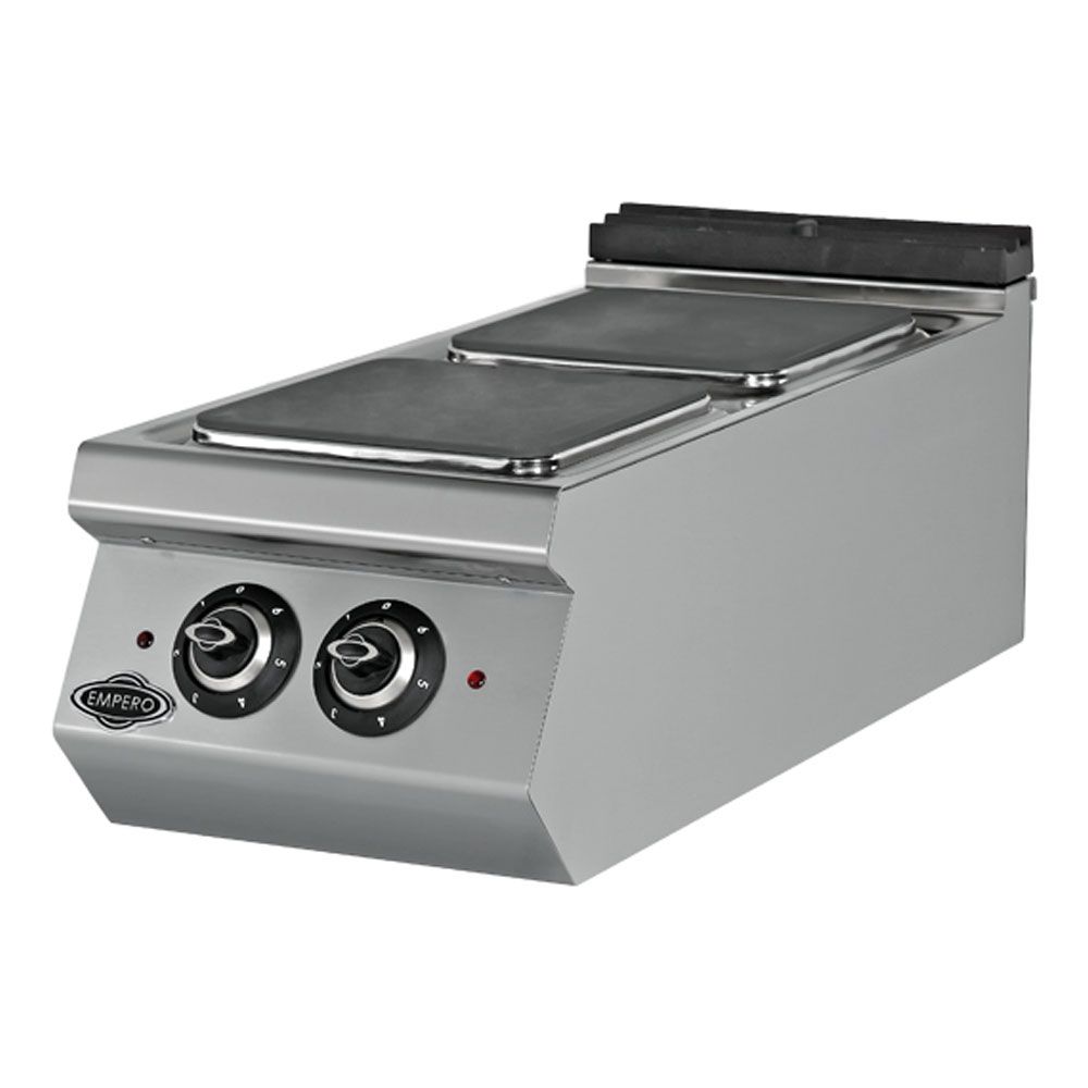 Masina de gatit electrica, inox, cu 2 plite PLUS, 40*90*30 cm - 0