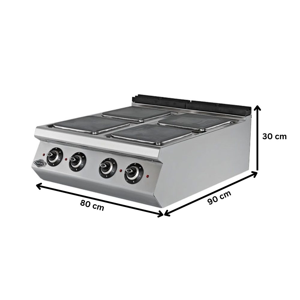 Masina de gatit electrica, inox, cu 4 plite PLUS, 80*90*30 cm - 1