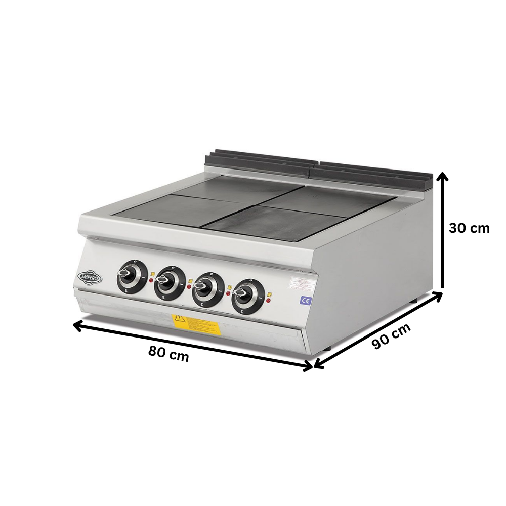 Masina de gatit electrica, inox, cu 4 plite PLUS, 80*90*30 cm - 2