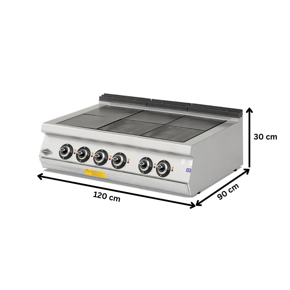 Masina de gatit electrica, inox, cu 6 plite PLUS, 120*90*30 cm - 1