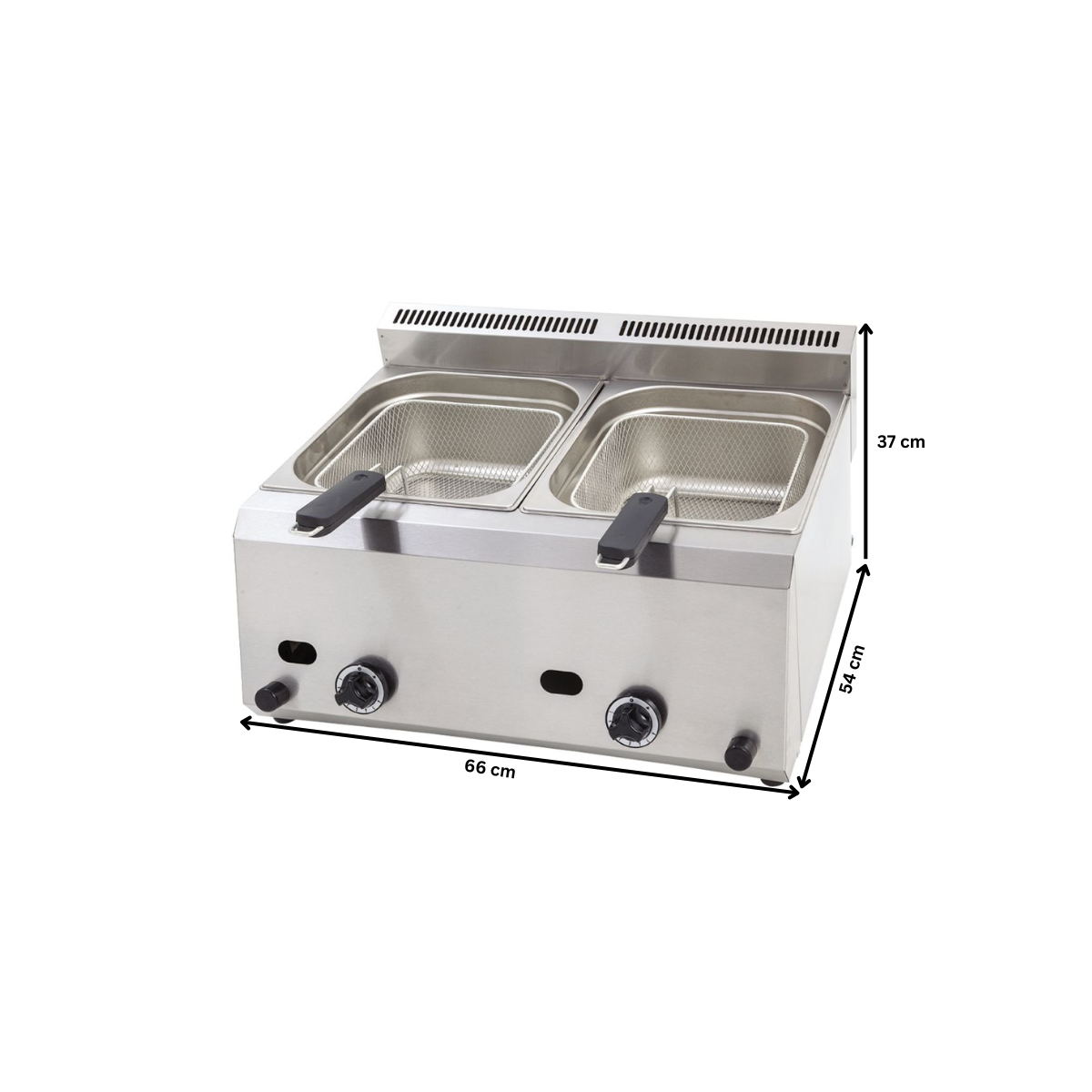 Friteuza pe gaz cu 2 cuve 8+8 lt - 1