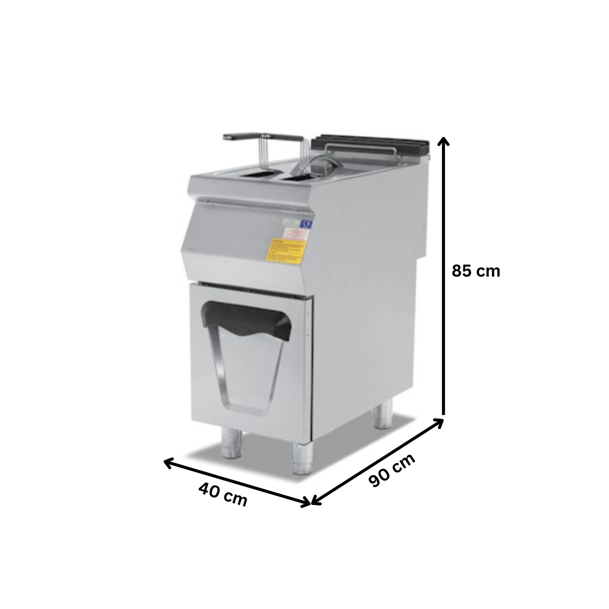 Friteuza gaz profesionala, inox, cu 1 cuva, 24 lt - 1