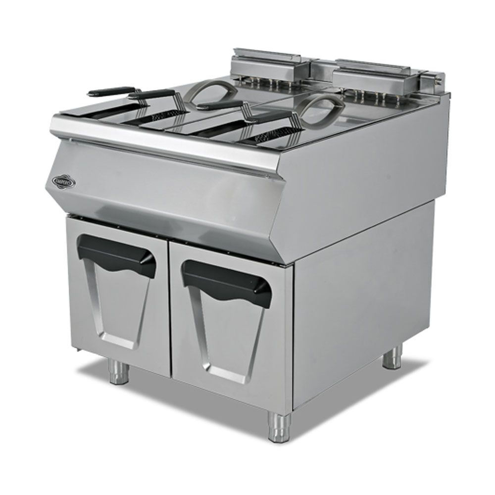 Friteuza gaz profesionala, inox, cu 2 cuve, 2*23 lt - 0