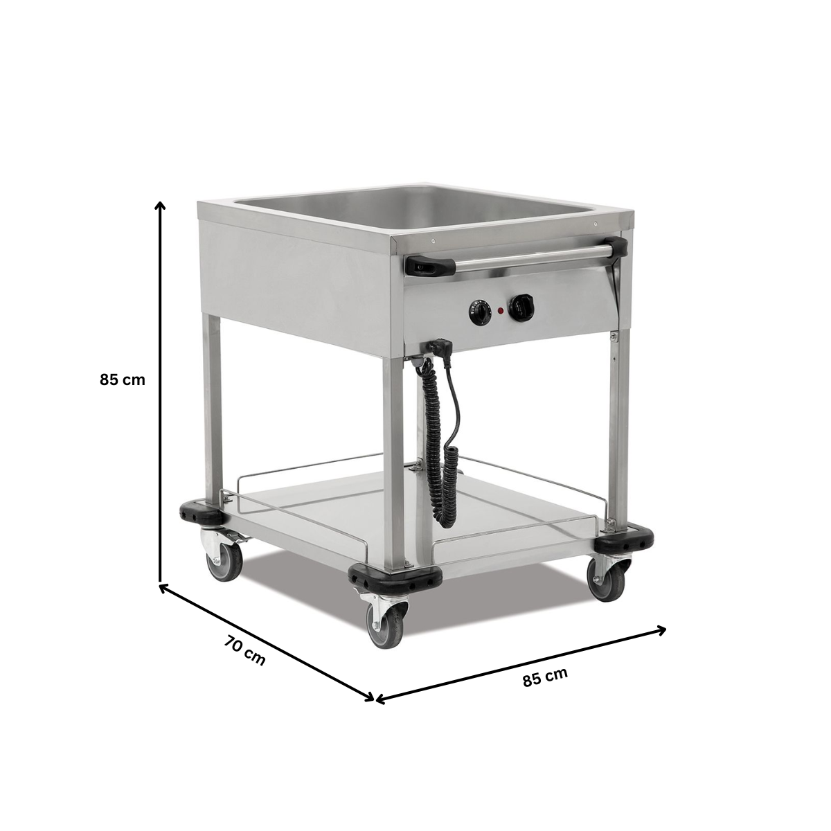 Carucior tip bain marie 2 cuve GN 1/1 - 1