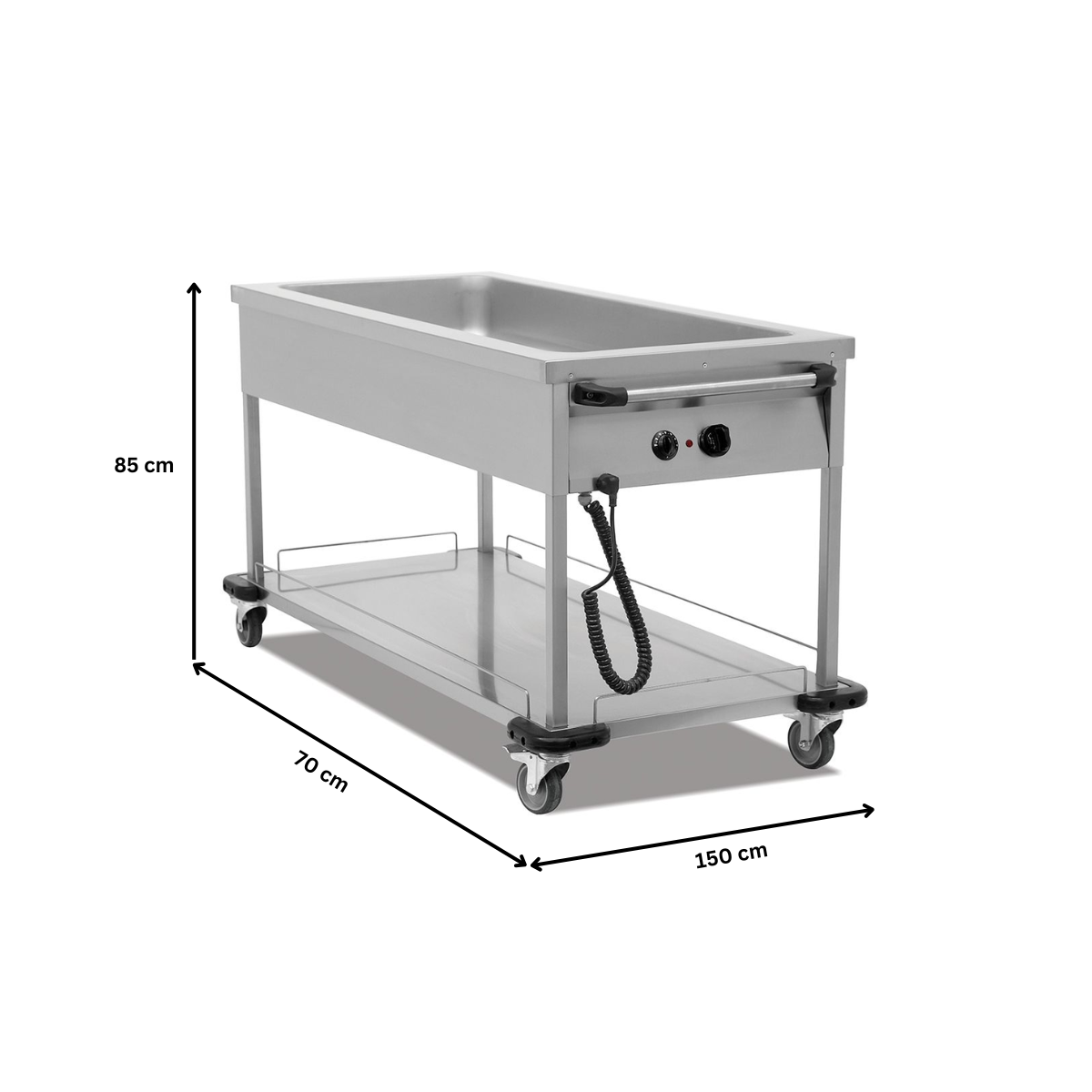 Carucior tip bain marie 4 cuve GN 1/1 - 1