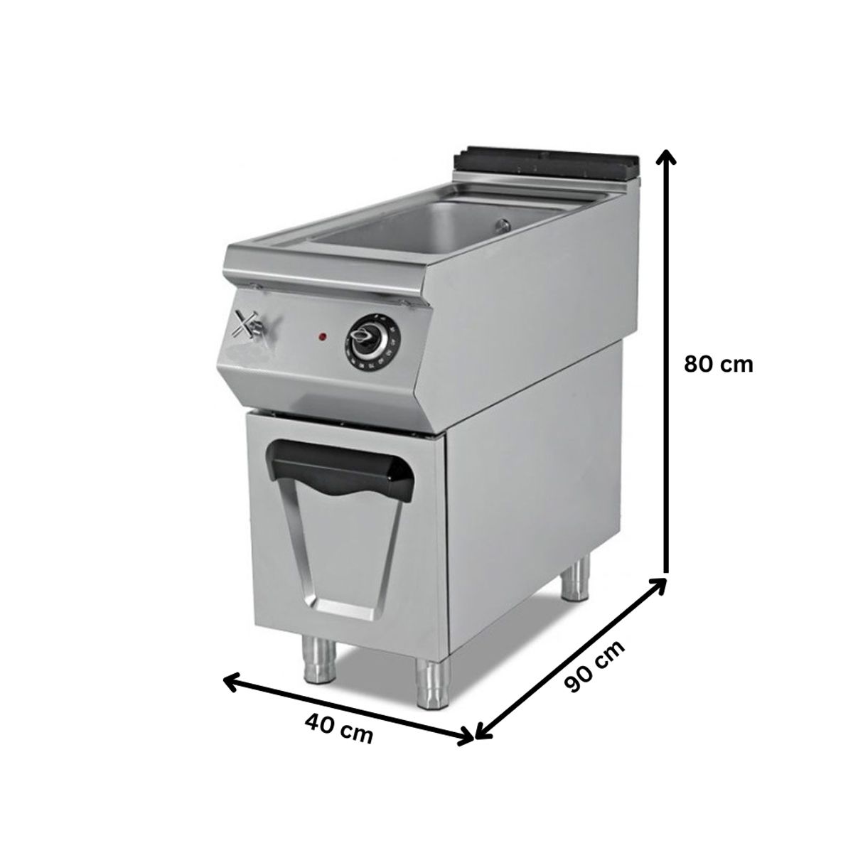 Bain marie profesional, electric, inox, 1 bazin, 40*90*80 cm - 1