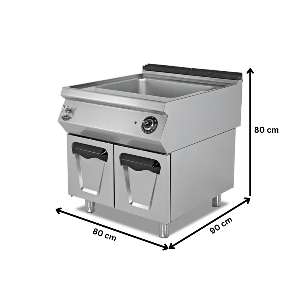 Bain marie profesional, electric, inox, 2 bazine, 80*90*80 cm - 1