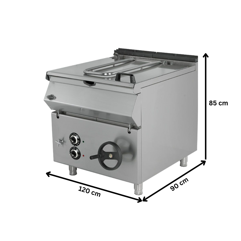 Tigaie basculanta electrica, inox, 120 lt, 120*90*85 cm - 2