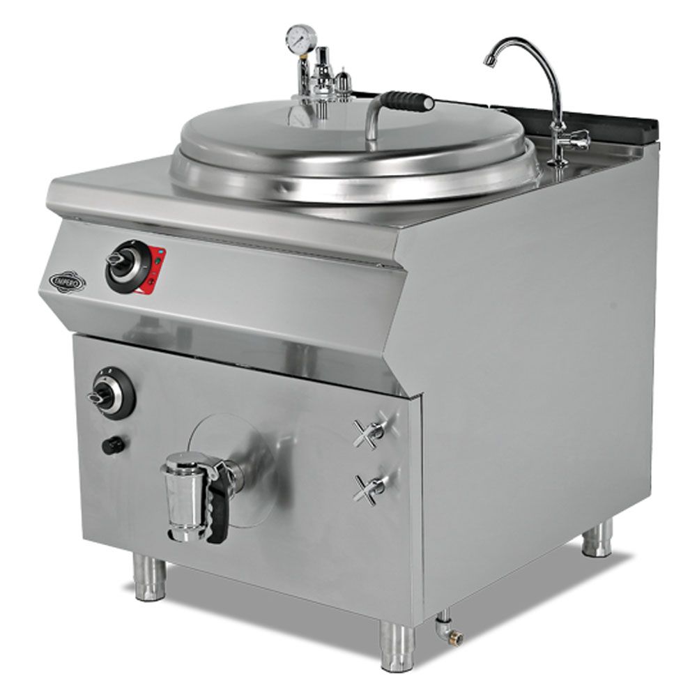 Marmita pe gaz, profesionala, inox, 150 lt, incalzire indirecta, 80*90*85 cm - 0