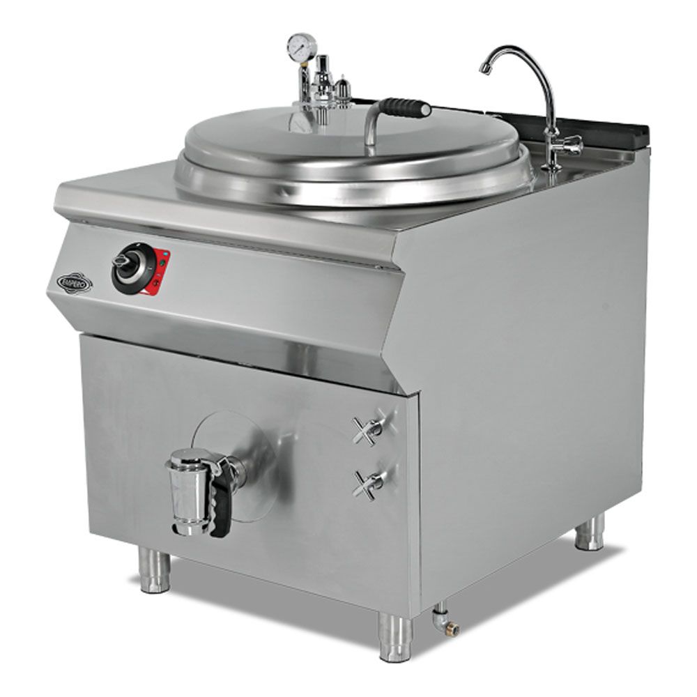 Marmita electrica, profesionala, inox, 150 lt, incalzire indirecta, 80*90*85 cm - 0