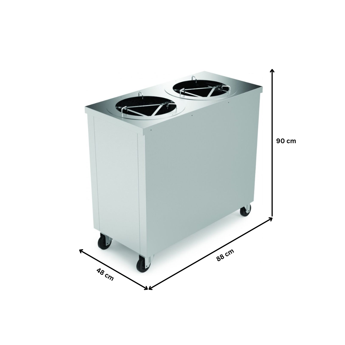 Dispenser neutru dublu pentru farfurii diam. 18/26 cm - 1