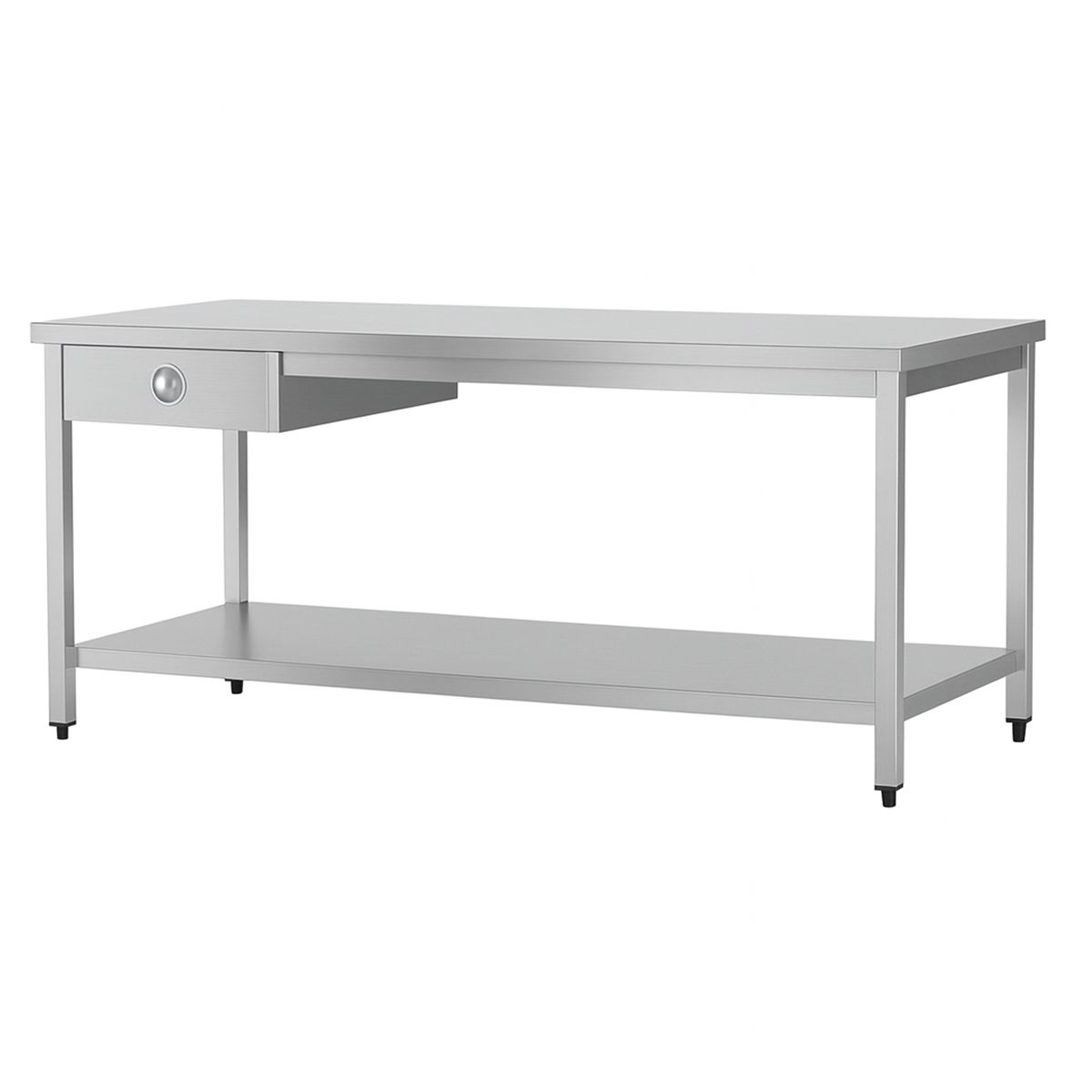 Masa de lucru inox cu polita inferioara si sertar 240*60*85 - 2