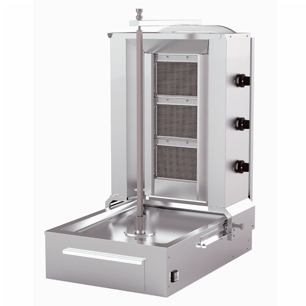 Aparat shaorma kebab pe gaz KALITEGAZ cu 3 arzatoare - 0