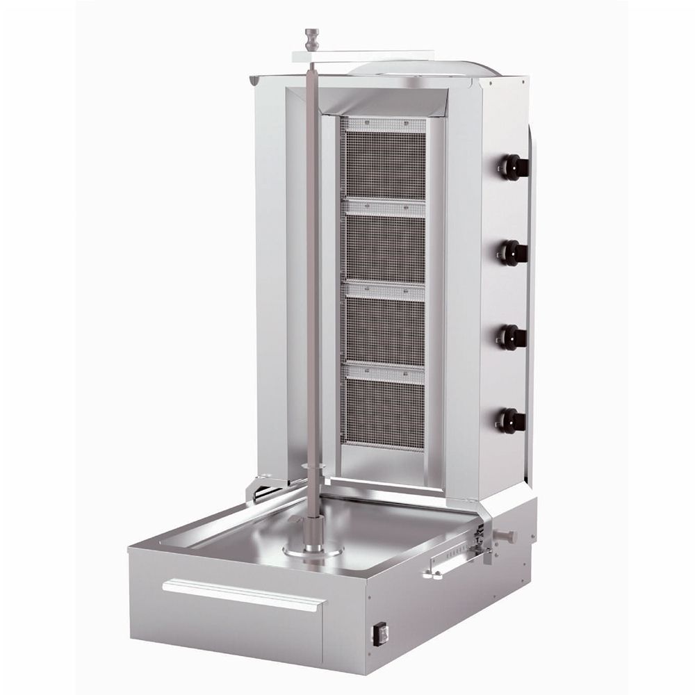 Aparat shaorma kebab pe gaz KALITEGAZ cu 4 arzatoare - 0