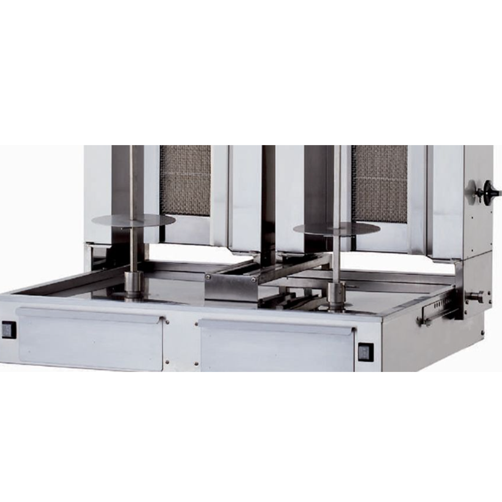 Aparat shaorma kebab pe gaz KALITEGAZ cu 4+4 arzatoare - 1