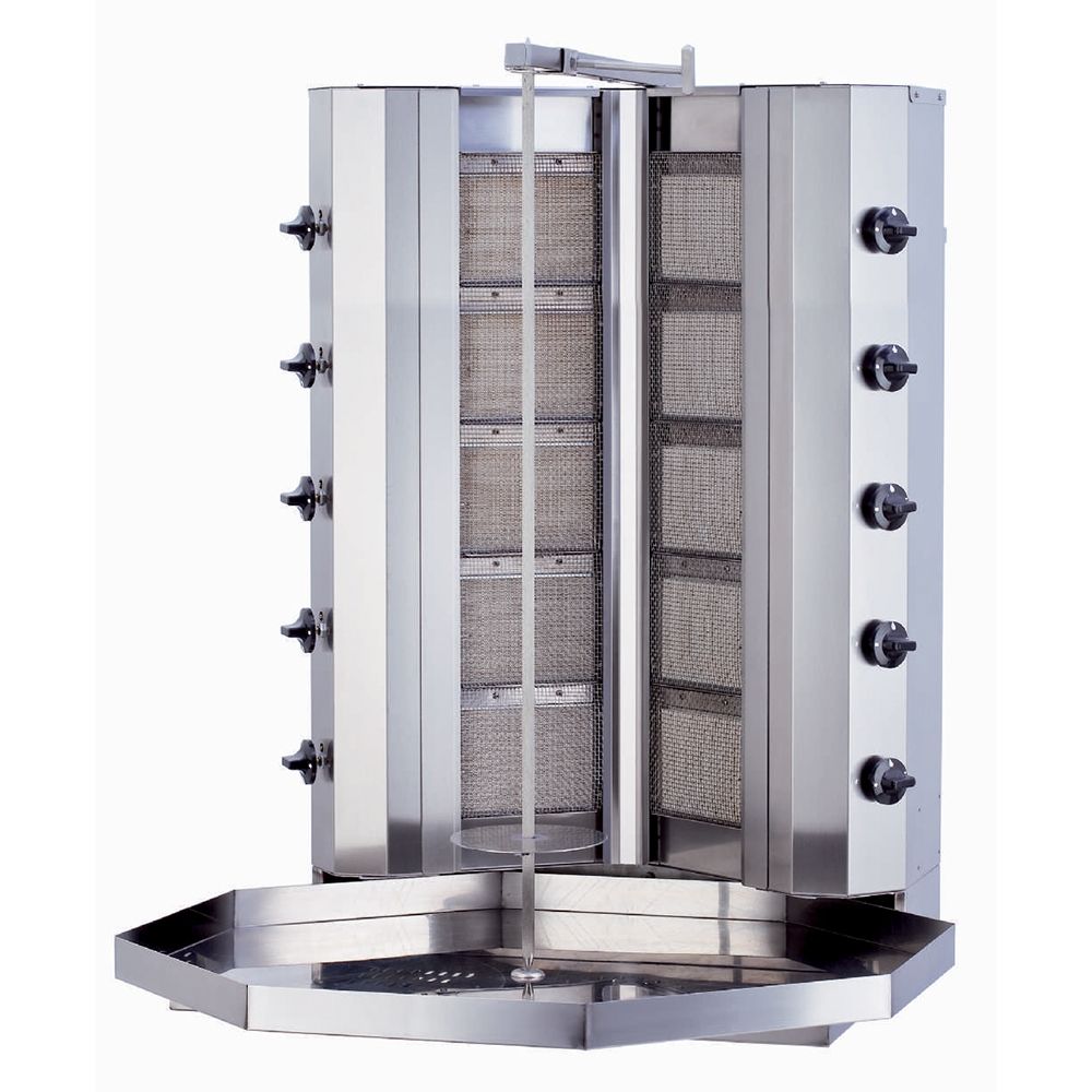 Aparat shaorma kebab pe gaz KALITEGAZ cu 5+5 arzatoare fara motor - 0