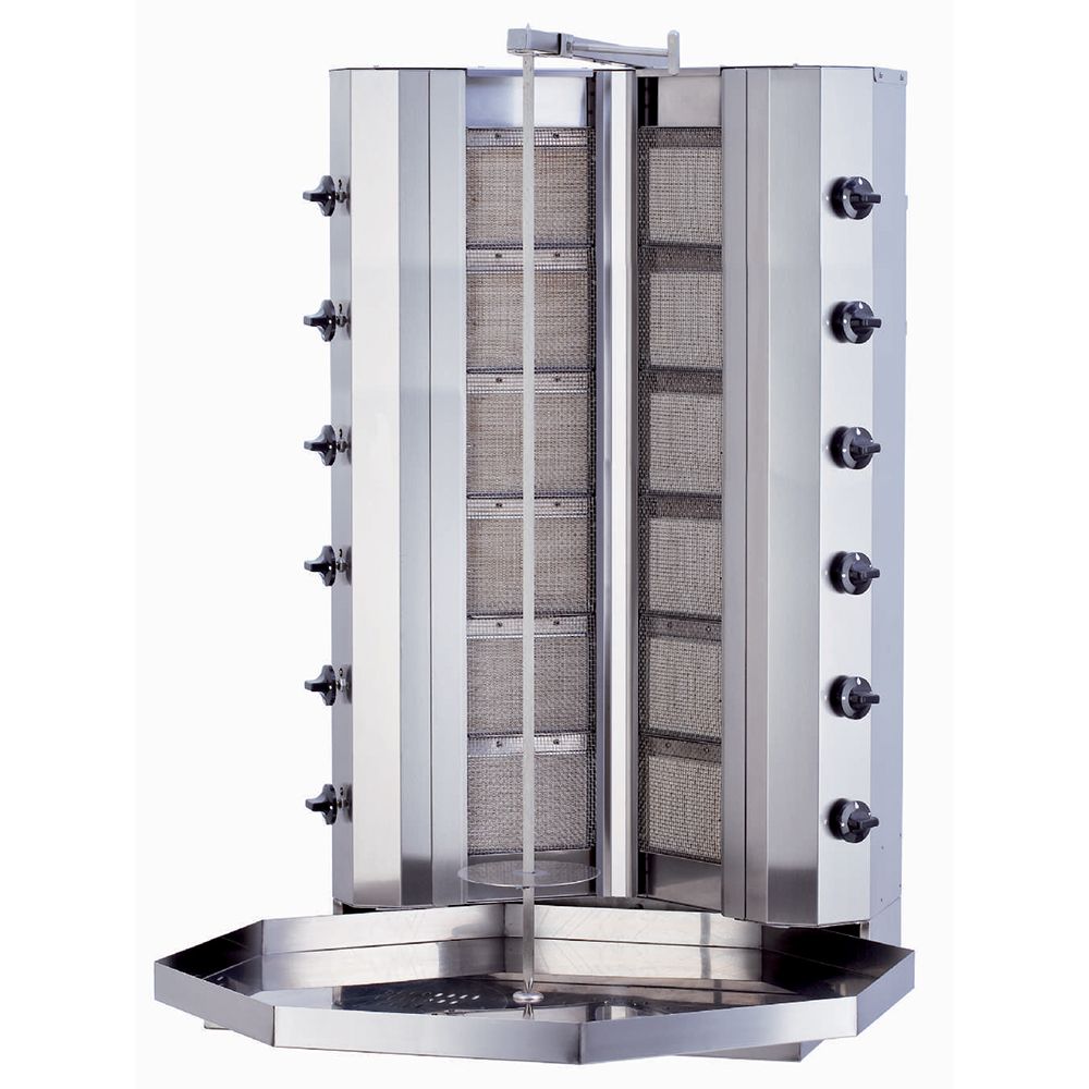 Aparat shaorma kebab pe gaz KALITEGAZ cu 6+6 arzatoare fara motor - 0