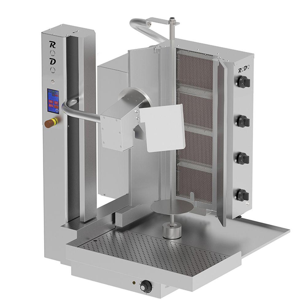 Robot shaorma kebab pe gaz KALITEGAZ cu 4 arzatoare - 0