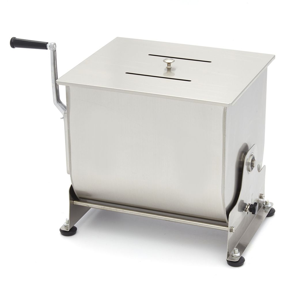 Malaxor carne manual inox 35 kg / cuva basculanta - 3