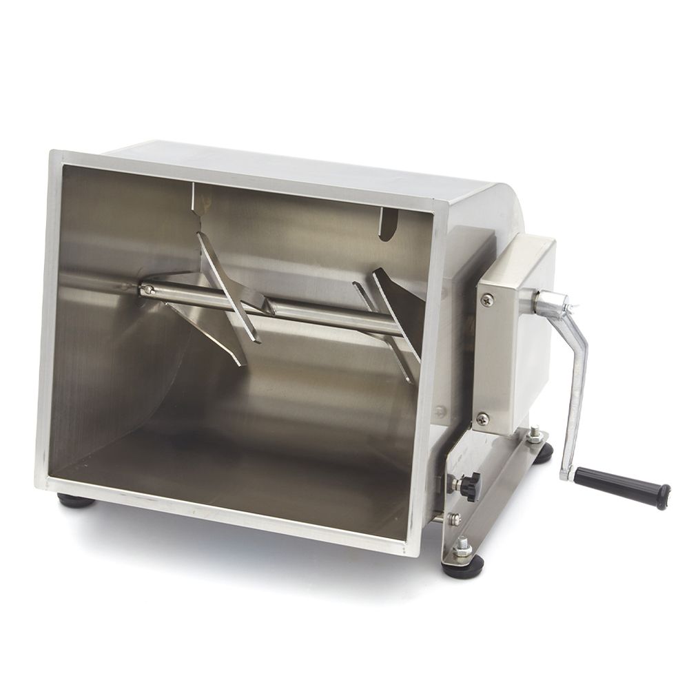 Malaxor carne manual inox 35 kg / cuva basculanta - 4