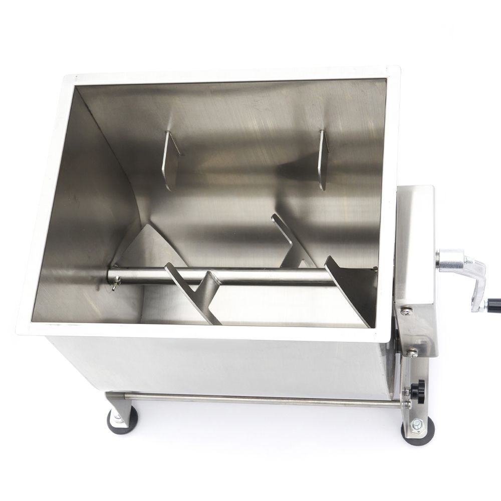 Malaxor carne manual inox 35 kg / cuva basculanta - 5